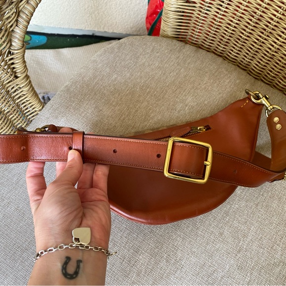 Coach Brown Leather and Tan Canvas Women's Campus Pack Bum Bag - Picture 5 of 6